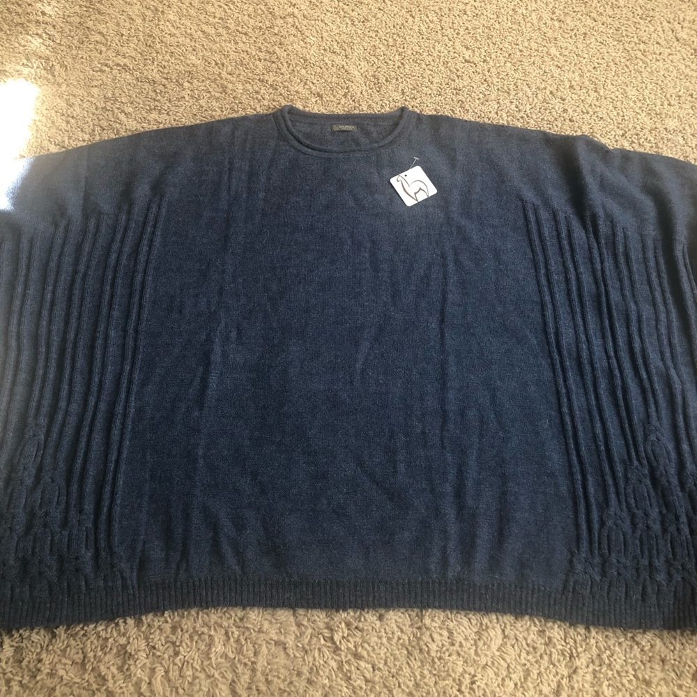 Shupaca alpaca knit sweater poncho one size